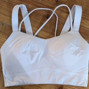Lululemon Women's White Strappy Sports Bra